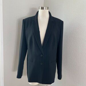 NEW Hugo Boss Womens 14 Black Blazer Two Button Jacket Career Work